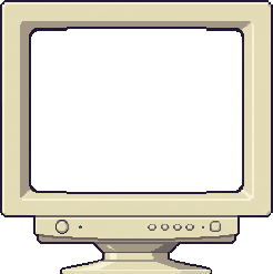 A beige CRT monitor and mini tower from 2003.