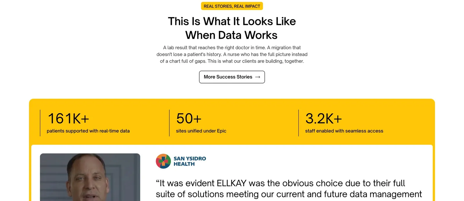 A customer story with numbers and a video
