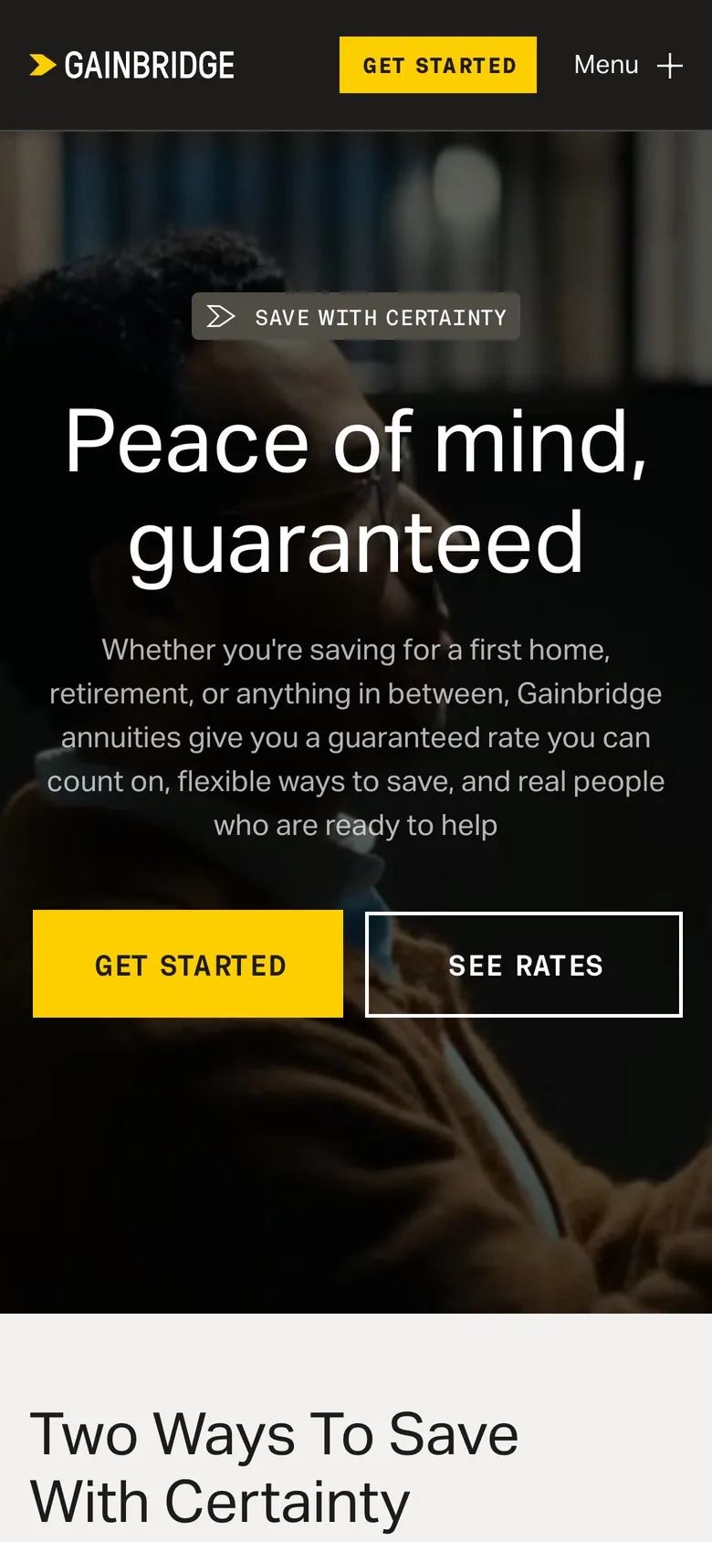Gainbridge on a phone