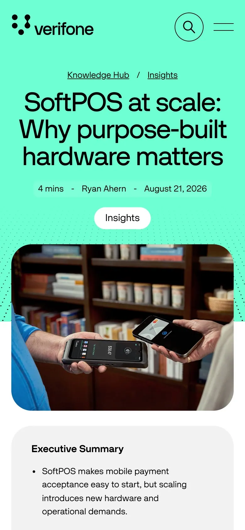 Verifone on a phone
